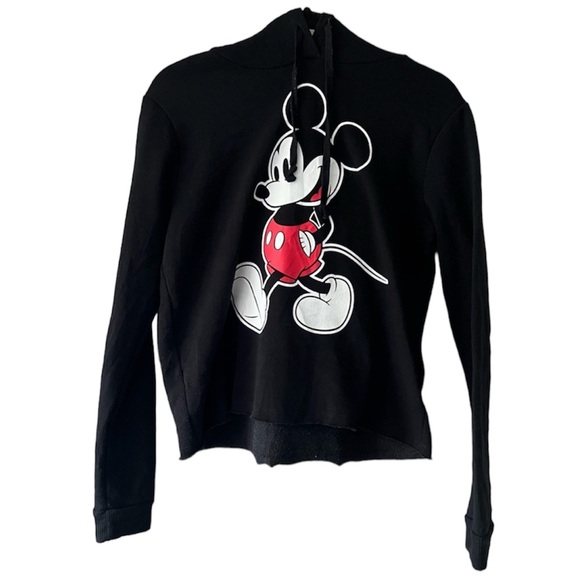 Disney black hoodie women’s size large with Mickey Mouse print - Picture 1 of 12